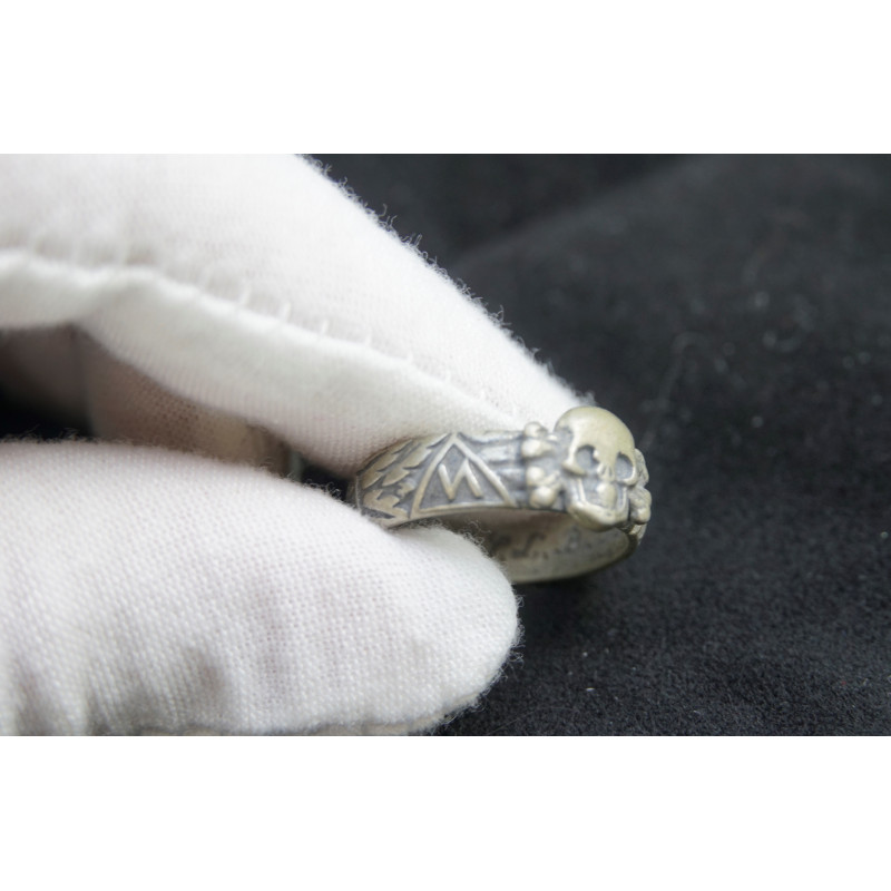 Silver 800 Skull Ring German SS Totenkopf  21-22 Handmade