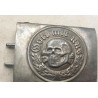 GERMAN WW2 death head totenkopf Panzer SKULL GOT MITT UNS BELT BUCKLE RZM MARKED