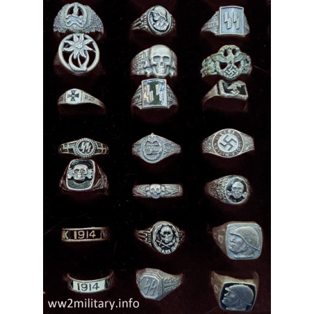 WW2 Silver Rings 800 Viking Panzer Div SS Wermacht Set 2