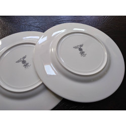 WWII German porcelain plates  Wehrmacht dinnerware  Third Reich military tableware  Felda Rhön porcelain  1940s German army plat