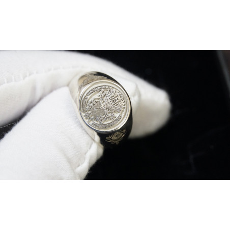 GERMAN WWII Third Reich PURE 925 SILVER Herman GORING Reichmarshal Signed RING Size 11