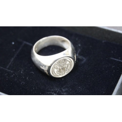 GERMAN WWII Third Reich PURE 925 SILVER Herman GORING Reichmarshal Signed RING Size 11
