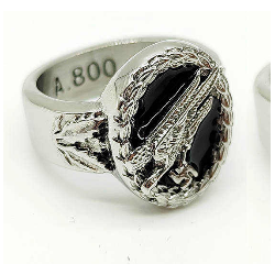 Third Reich Paratrooper Ring Silver Color A800 Size 8