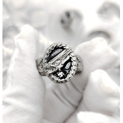 Third Reich Paratrooper Ring Silver Color A800 Size 8