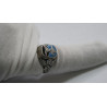 GERMAN WWII LUFTWAFFE PILOT SILVER ENAMELED RING Size  11