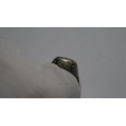 GERMAN WWII LUFTWAFFE PILOT SILVER ENAMELED RING Size  11